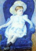 Mary Cassatt Elsie in a Blue Chair oil on canvas